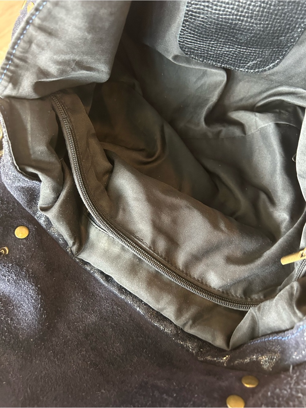 Merci Marie Suede Satchel Made in Italy - Picture 10 of 15
